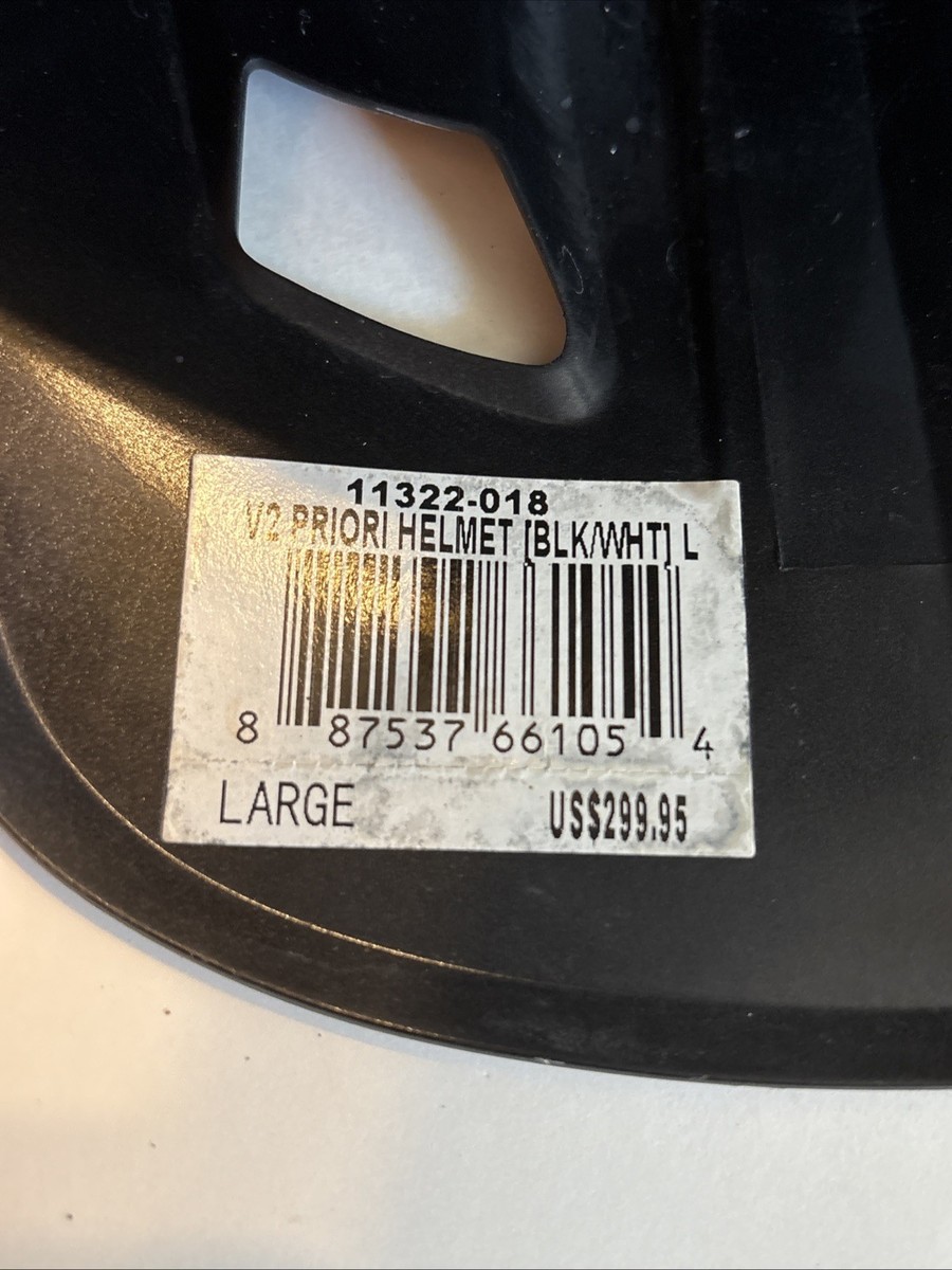 V2 Priori Helmet Black/White FOX Large | eBay