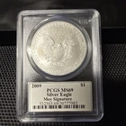 2009 $1 American Silver Eagle PCGS MS69 Edmund C. Moy Signature