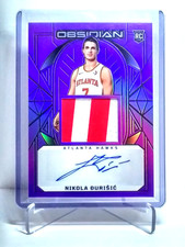 2024-25 Panini Obsidian - Nikola Durisic RPA Purple Flood RC PATCH AUTO /75 #235