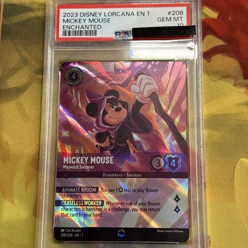 🔥 Disney Lorcana The First Chapter Mickey Mouse Wayward Sorcerer PSA 10 🔥
