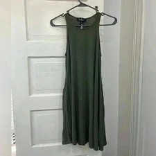 Lulus Olive Green mini sundress with pockets size small