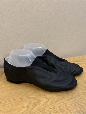 BLOCH SPLIT SOLE Black LEATHER JAZZ DANCE SHOES Sz 8 Adult