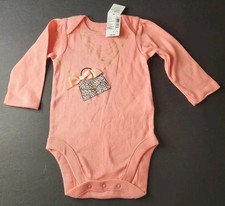 NWT Bundles Baby Place Pink Infant One Piece Bodysuit Long Sleeve 3-6 Month Gold