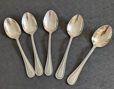 Cuisinart CUI8 Beaded Stainless Flatware - 5 Large Soup / Place Spoons