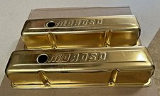 Vintage Moroso Gold Anodized Valve Covers Small Block Chevy V8 307 327 350 400