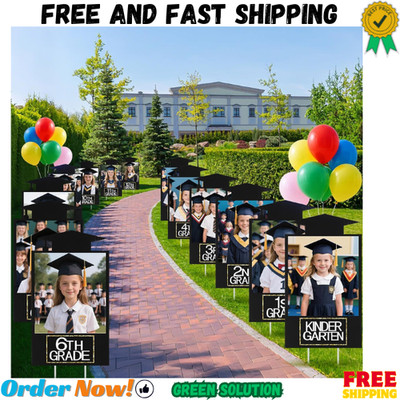Briwooody 13 Pcs DIY Graduation Yard Sign 2026 Including Kindergarten to 12th Gr
