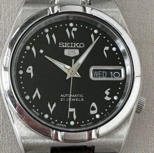 Orologio Uomo SEIKO Automatico Arabo Quadrante Nero 21 Jewel;Z855 - Foto 2 di 11