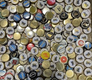Lot-300 Used Beer Bottle Caps Mixed Brands Upcycle Crafts Art Projects Colorful