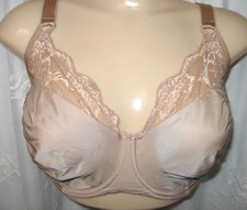38G Wacoal SANDY BEIGE Lace Impressions Unlined U/W ULTRA SOFT Bra 855257 