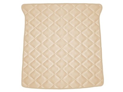 Öko Leder Kofferraumteppich für Seat Alhambra 5per 2010-2020, Beige x14 Rand
