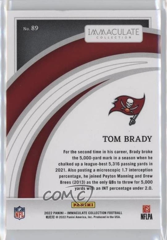 2022 Panini Immaculate /99 Tom Brady #89 - Image 2 of 2