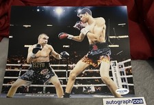SEBASTIAN FUNDORA AUTOGRAPHED 8x10 PHOTO BOXING CHAMPION MULTIPLE BELTS ACOA CER