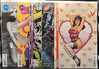 BETTIE PAGE #2 Eight Book Lot 3 Photo Variants 5 Artist Variants Dynamite 2018