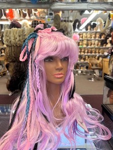 Lavender braids and more class for Halloween wigs are fun go for it