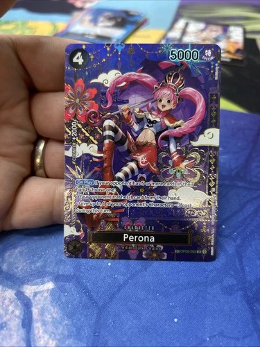 One Piece Perona OP06-093 OP14 SP English Alt Art The Azure Sea's Seven