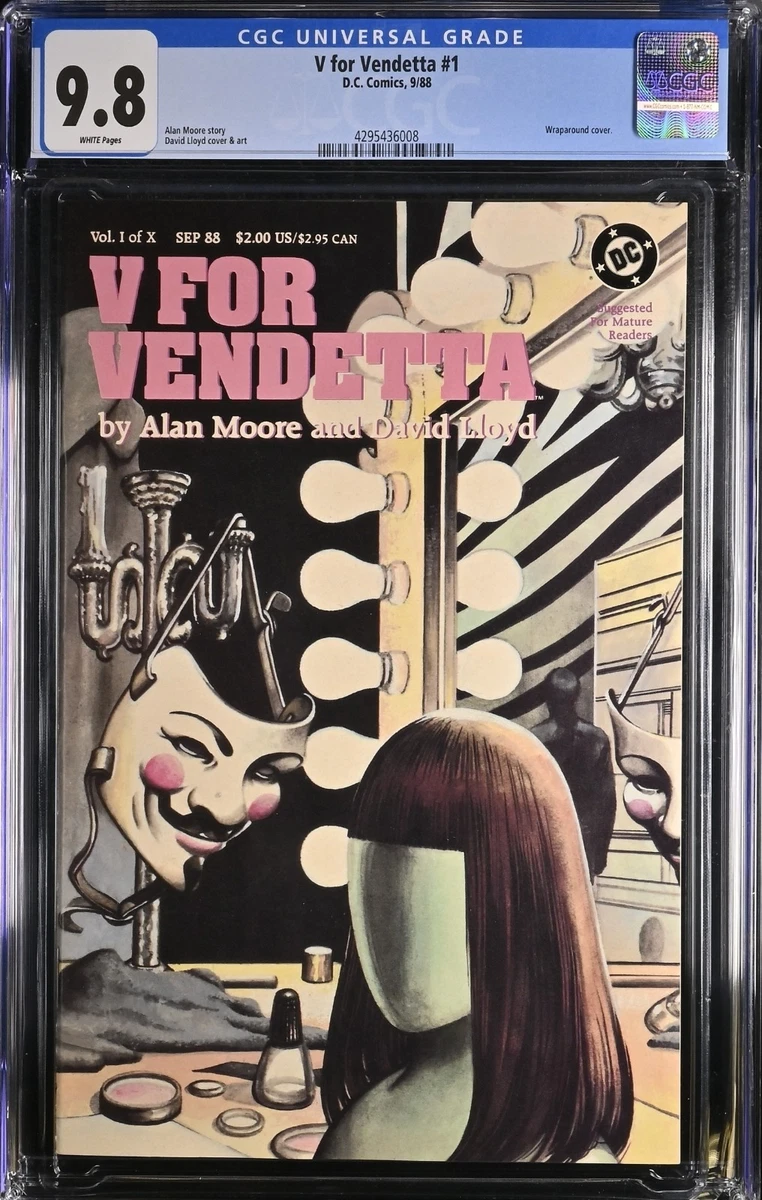 Póster «v, v de vendetta, guy fawkes, alan moore, cómic, blanco y negro