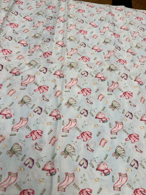 WASH DAY BUNNIES BY THE BAY FOR CLOTHWORKS CRAFT FABRIC REMNANT 44'' X 3 YDS