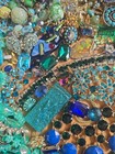 2+LBS Blue craft JUNK SCRAP Jewelry Lot Harvest Salvage RHINESTONE — photo 7