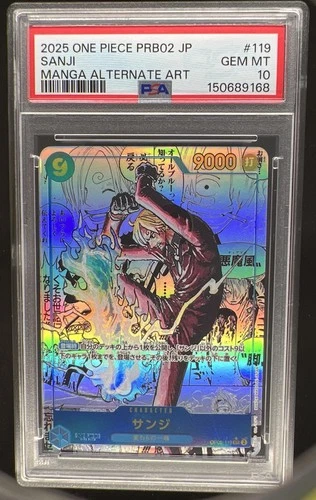 2025 One Piece Japanese The Best V2 Sanji Manga Alt Art #OP06-119 PSA 10