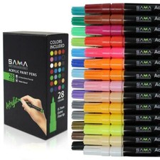 Acrylic Paint Pens-Set of 28 Premium Markers Extra Fine Tip for DIY Art Project