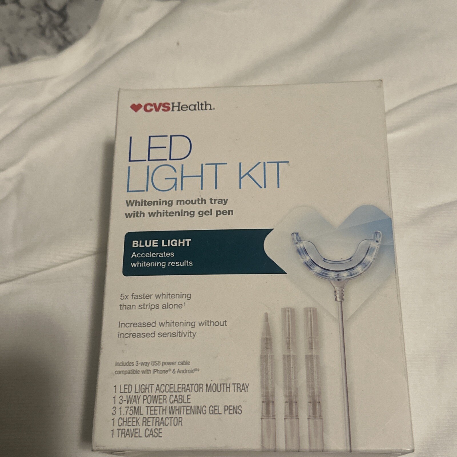 CVS HEALTH LED LIGHT KIT BLUE LIGHT ACCELERATES WHITENING RESULTS NEW ...