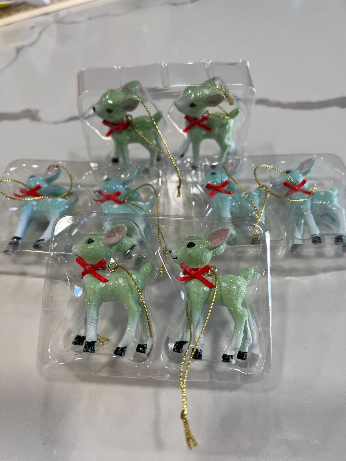 Christmas Mini Reindeer Ornaments Target 4 Sets Retro New eBay