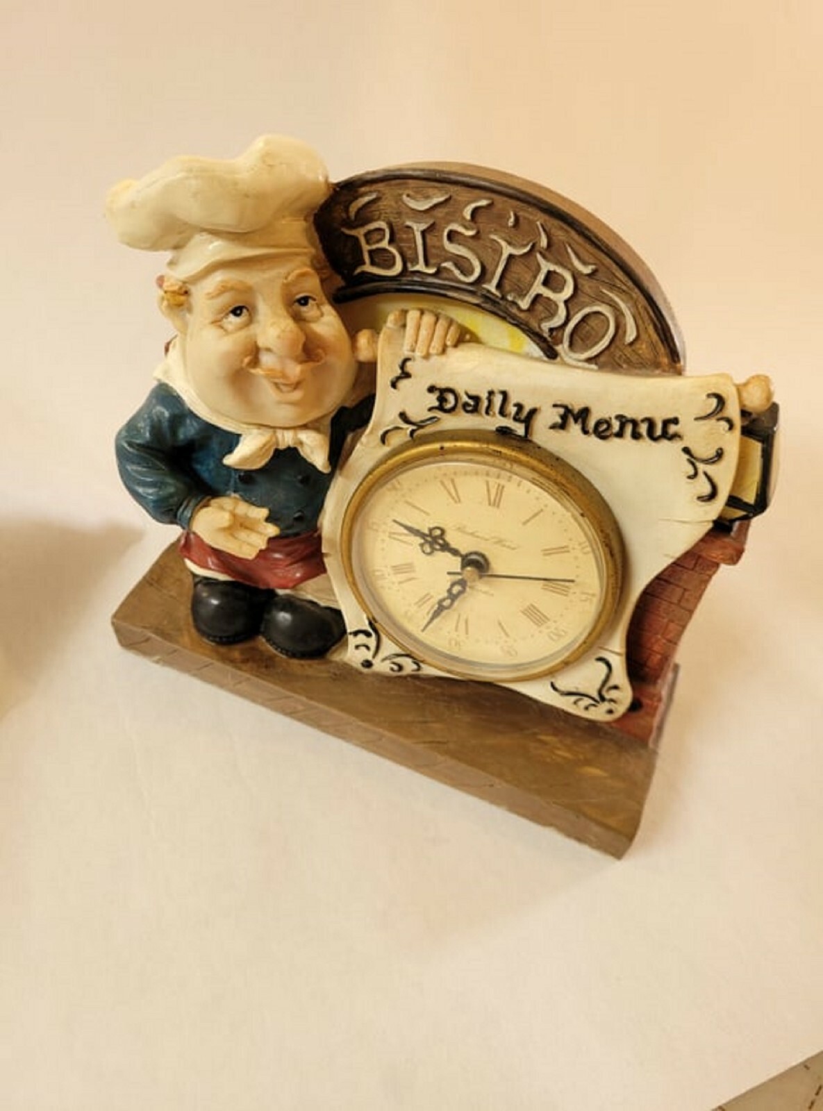 CLOCK MANTEL Resin ~ CHEF GORMET BISTRO