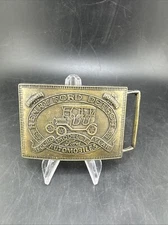 Vintage Henry Ford Belt Buckle Brass? Model T Automobile Detroit Michigan