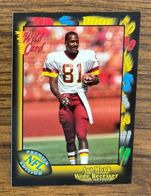 1991 Wild Card Premier NFL Edition # 49 Art Monk - Washington