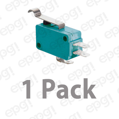 NORMALLY OPEN/NORMALLY CLOSED ''BENT LEVER'' MICRO SWITCH 10A - 125V #MSW04G-1PK