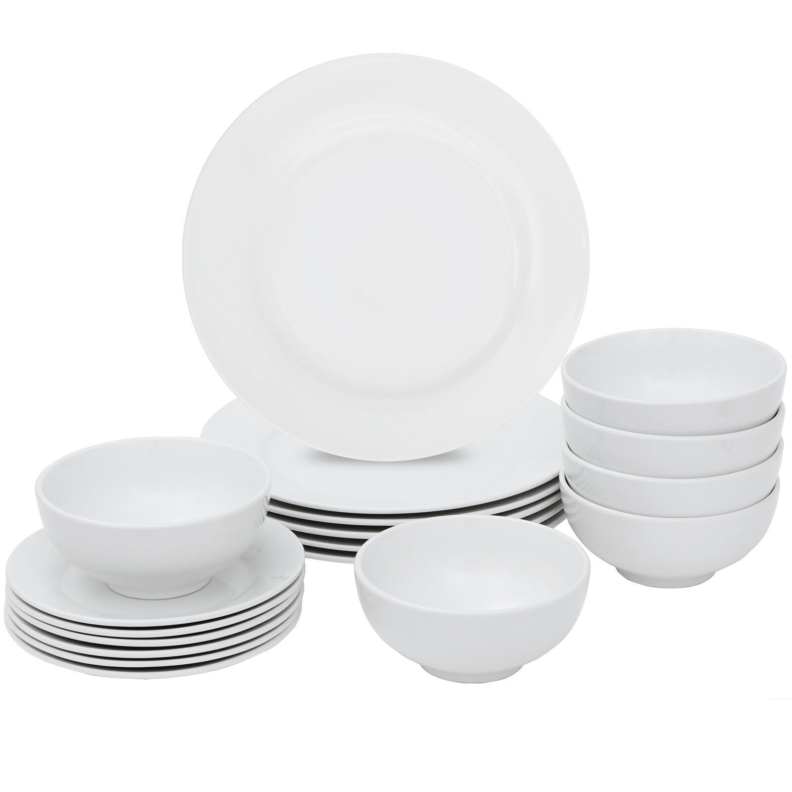 Service For 6 Include Bowls And Dishes White