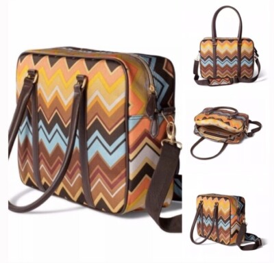 Missoni for Target Travel Tote Bag Multicolored Chevron Zig Zag 12'' x 16''