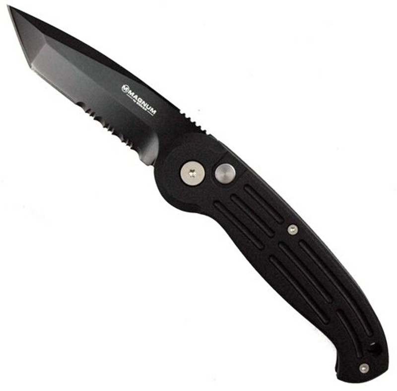 Boker Magnum Tanto Knife, AUS-8 Black Combo Blade* GREAT GIFT ** BO18