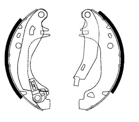 Mintex MFR278 Rear Axle Brake Shoe Set Fits Citroen Peugeot - Picture 1 of 5