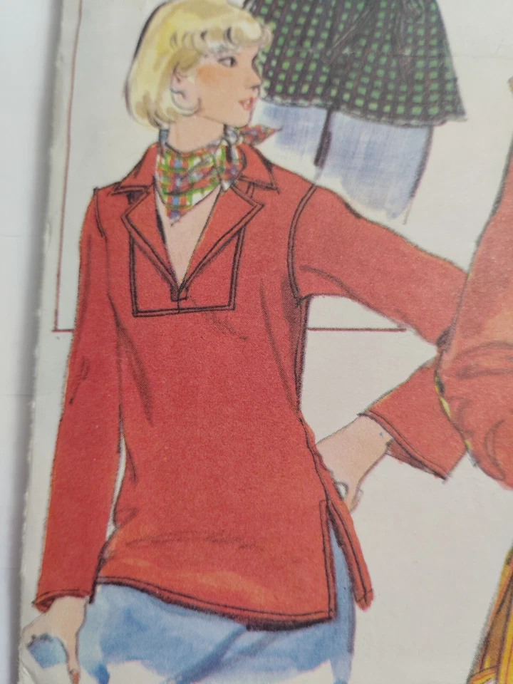 Chaqueta Pullover Top 10 Butterick 5080 Patrón de Costura Cuello en V Ligera Corte De Colección Foto 4 de 4