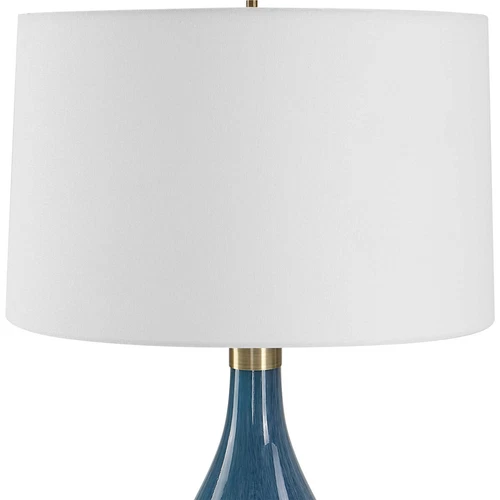 Riviera Table Lamp Sapphire And Dark Navy Blue Art Glass  ~ Uttermost 30098 - Picture 5 of 7
