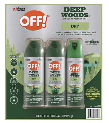 OFF! Deep Woods Dry Insect Repellent Set /3 pack Mosquito Insect Repellant