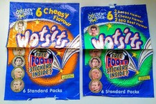 Golden Wonder Wotsits 1998 Football 6 Pack Packaging Rare pair (2) food snacks 