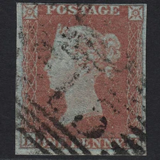 P3_08 GB QV 1841 1d HIGHLY BLUED PLATE 139 SG8a-B1(2) DF FU ARDROSSAN 15 4M