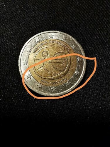 2 Euro Münze * Fehlprägung * Österreich 2009 - 10 Jahre WWU - Bild 1 von 2