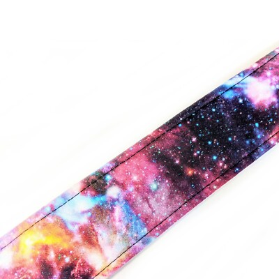 Nebula Galaxy Guitar Strap - Space - Sci Fi - Pink Purple Blue Black Yellow S