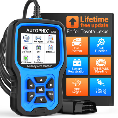AUTOPHIX 7360 OBD2 Scanner for Toyota All System Diagnostic DPF EPB Oil Reset