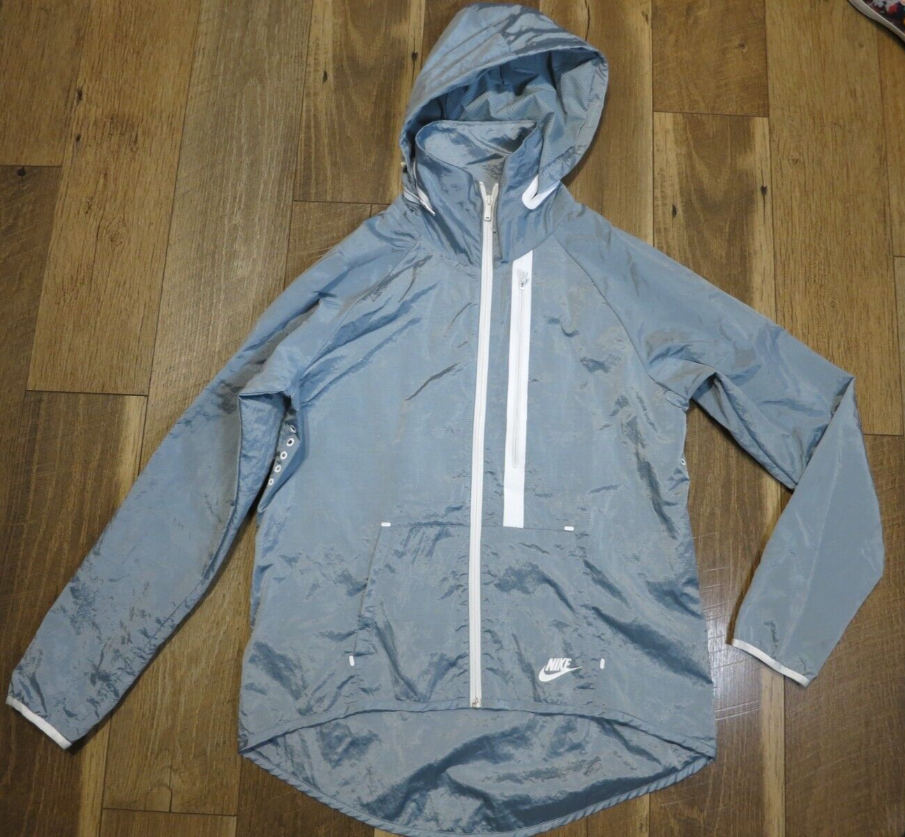 SACAI X NIKE Nike 699882 088 Giacca da Moto Donna Grigio Bianco Zip Tech Aeroshield Taglia L