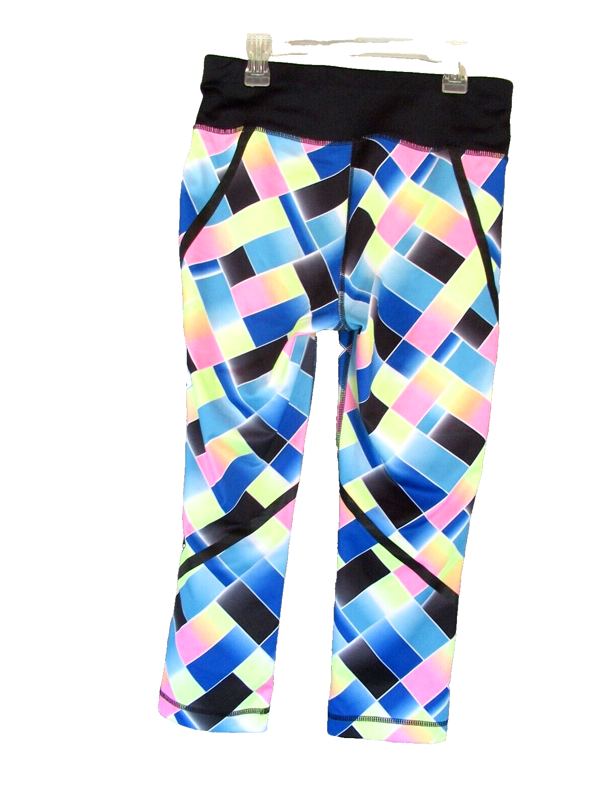 Leggings Fila Sport blu medio multi patchwork capri allenamento yoga corsa