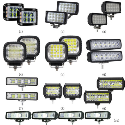 2X LED Arbeitsscheinwerfer Flutlichtstrahler 12V-24V IP67 Auto-Scheinwerfer