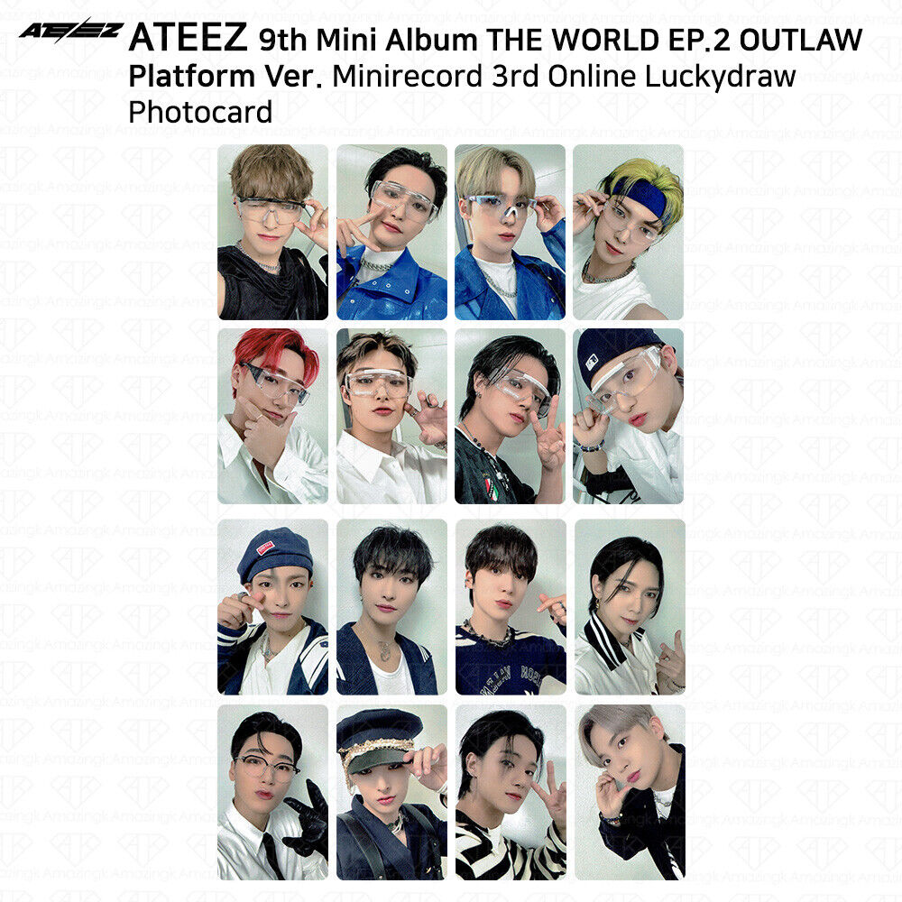 ATEEZ THE WORLD EP.2 OUTLAW Minirecord 3rd Online Lucky Draw Photocard KPOP