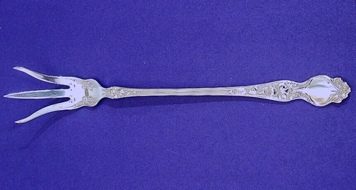 Antique RW&S Sterling 8 5/8" Violet Lettus Serving Fork No Monogram          753