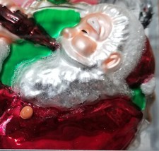 Coca Cola Santa Glass Christmas Ornament 75th Anniversary Kurt Adler