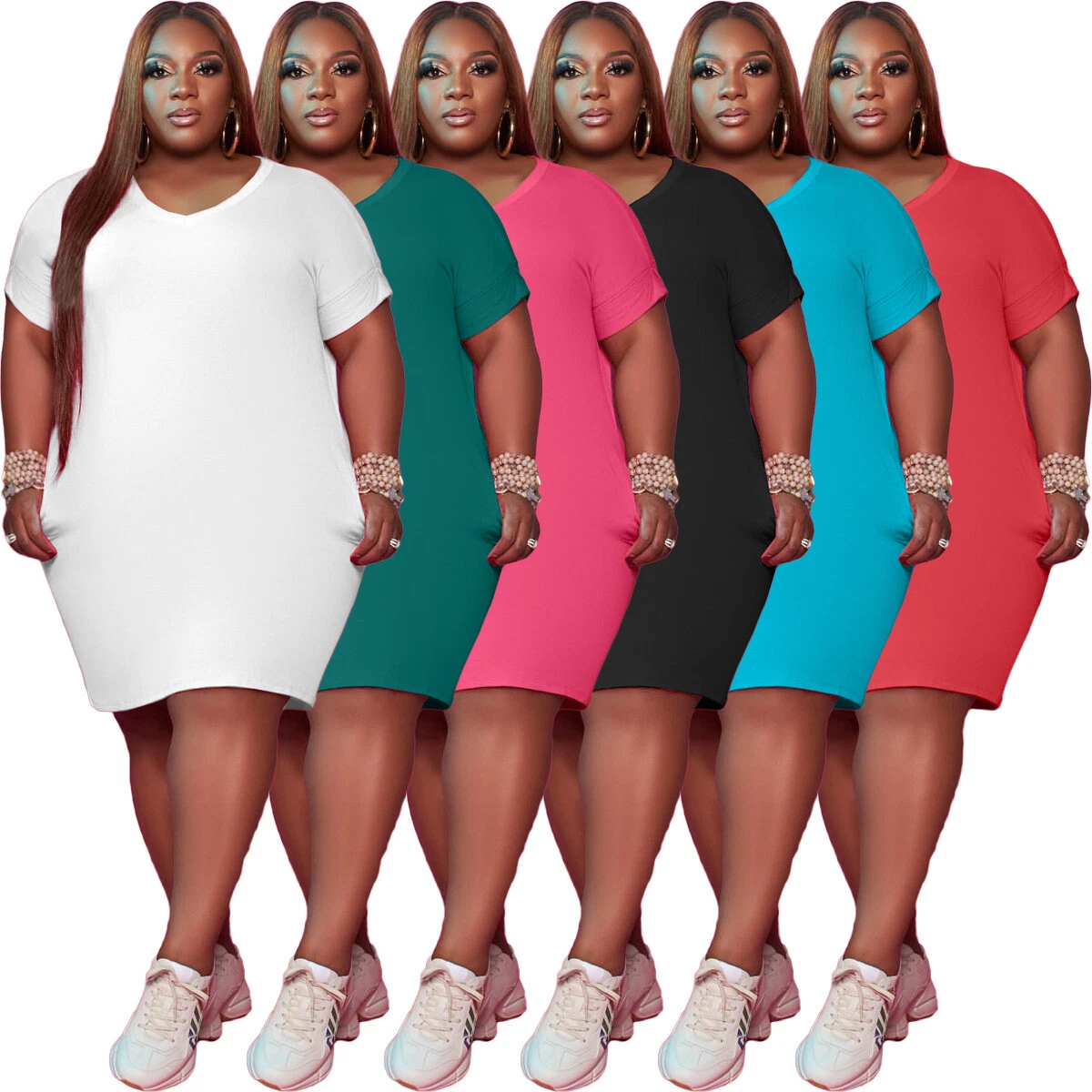 solid short sleeve maxi sheath dress