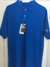 CALLAWAY LARGE OPTI-DRI ROYAL BLUE Golf Shirt 100 Poly SPF 50 FREE Ship NWT